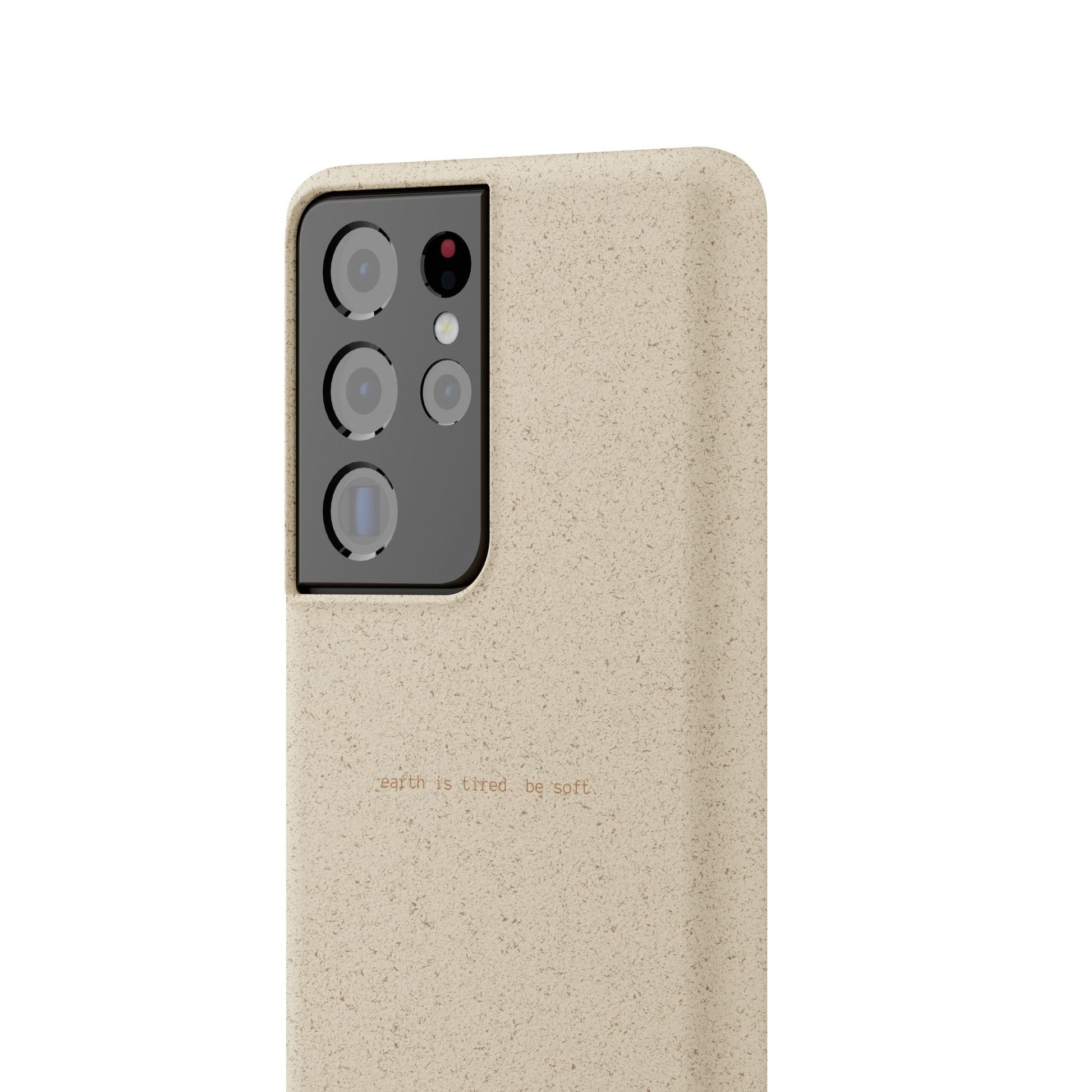 Biodegradable Phone Case – "Earth Is Tired. Be Soft." Eco-Friendly, Minimalist Case The Kindred Bone