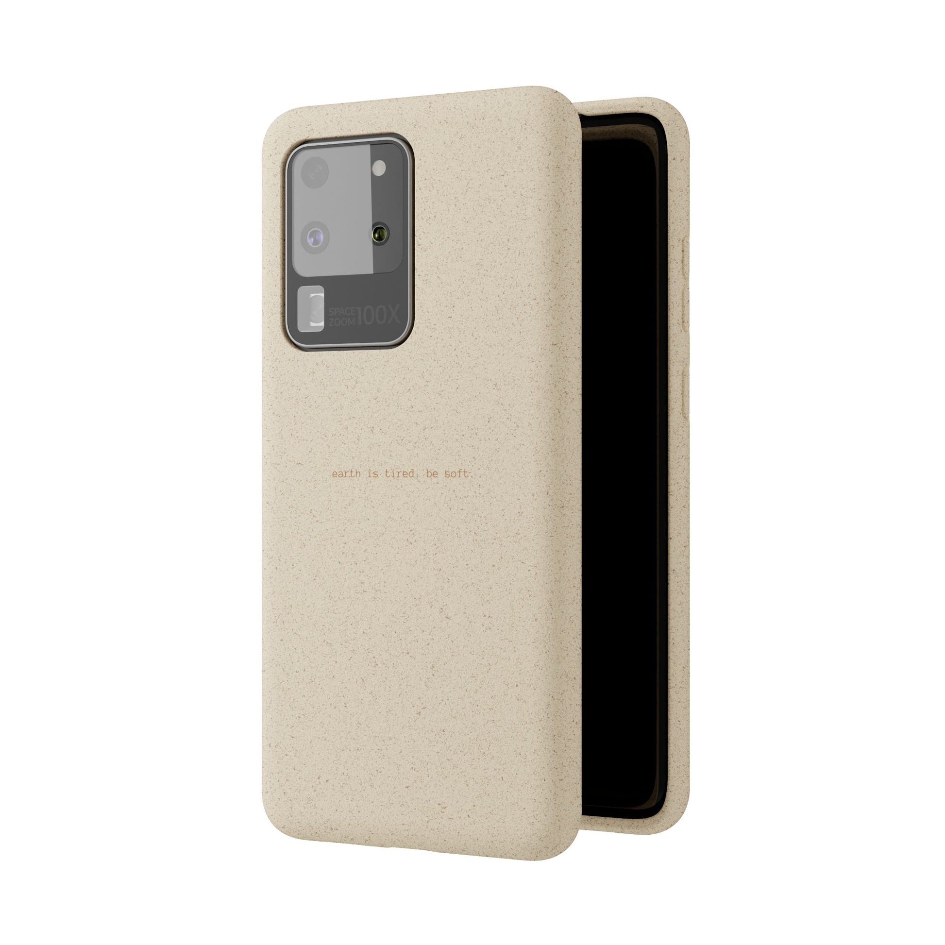 Biodegradable Phone Case – "Earth Is Tired. Be Soft." Eco-Friendly, Minimalist Case The Kindred Bone