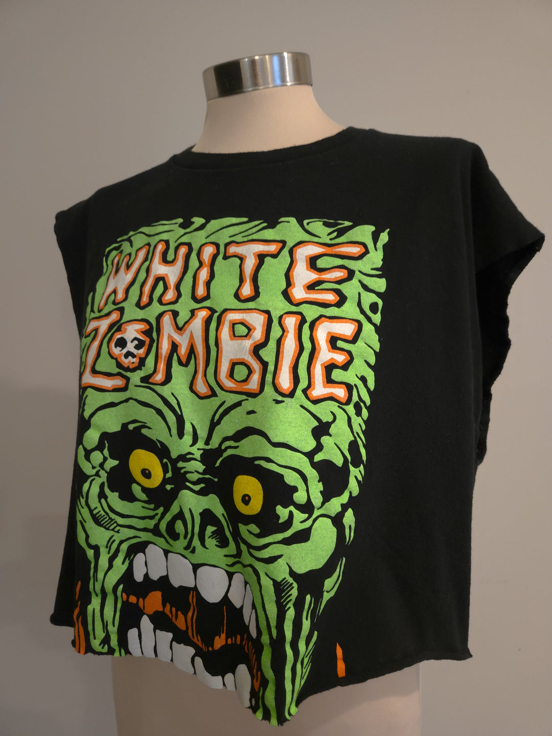 VINTAGE WHITE ZOMBIE CUT OFF TEE The Kindred Bone