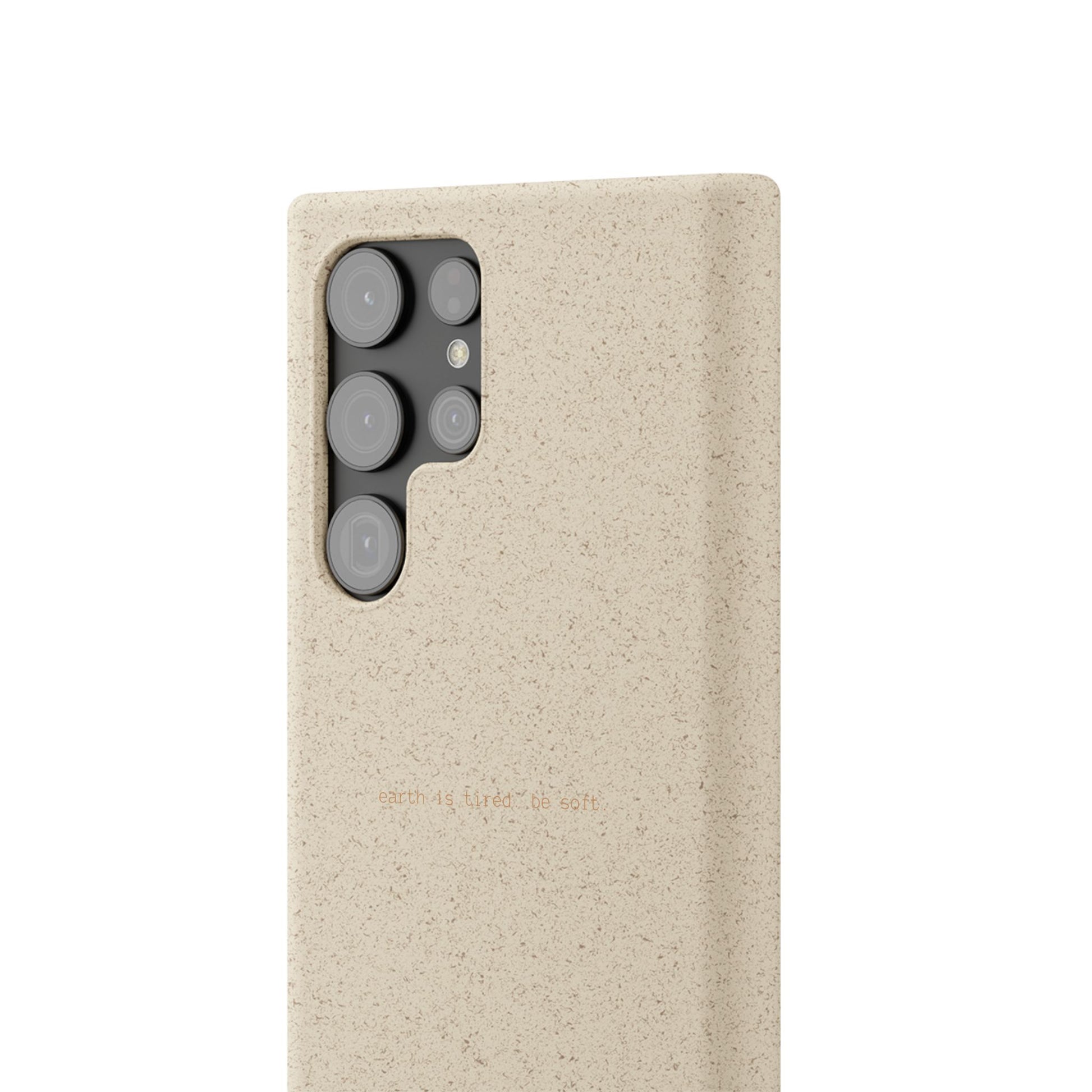 Biodegradable Phone Case – "Earth Is Tired. Be Soft." Eco-Friendly, Minimalist Case The Kindred Bone