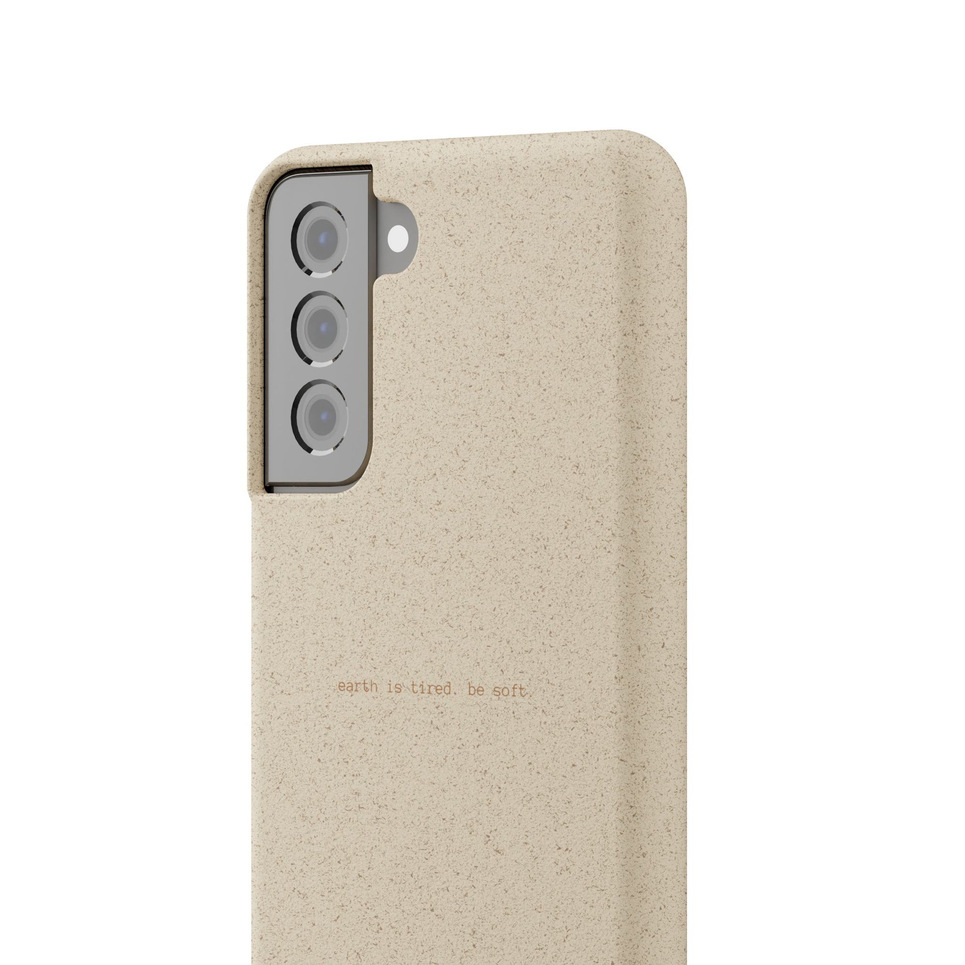 Biodegradable Phone Case – "Earth Is Tired. Be Soft." Eco-Friendly, Minimalist Case The Kindred Bone