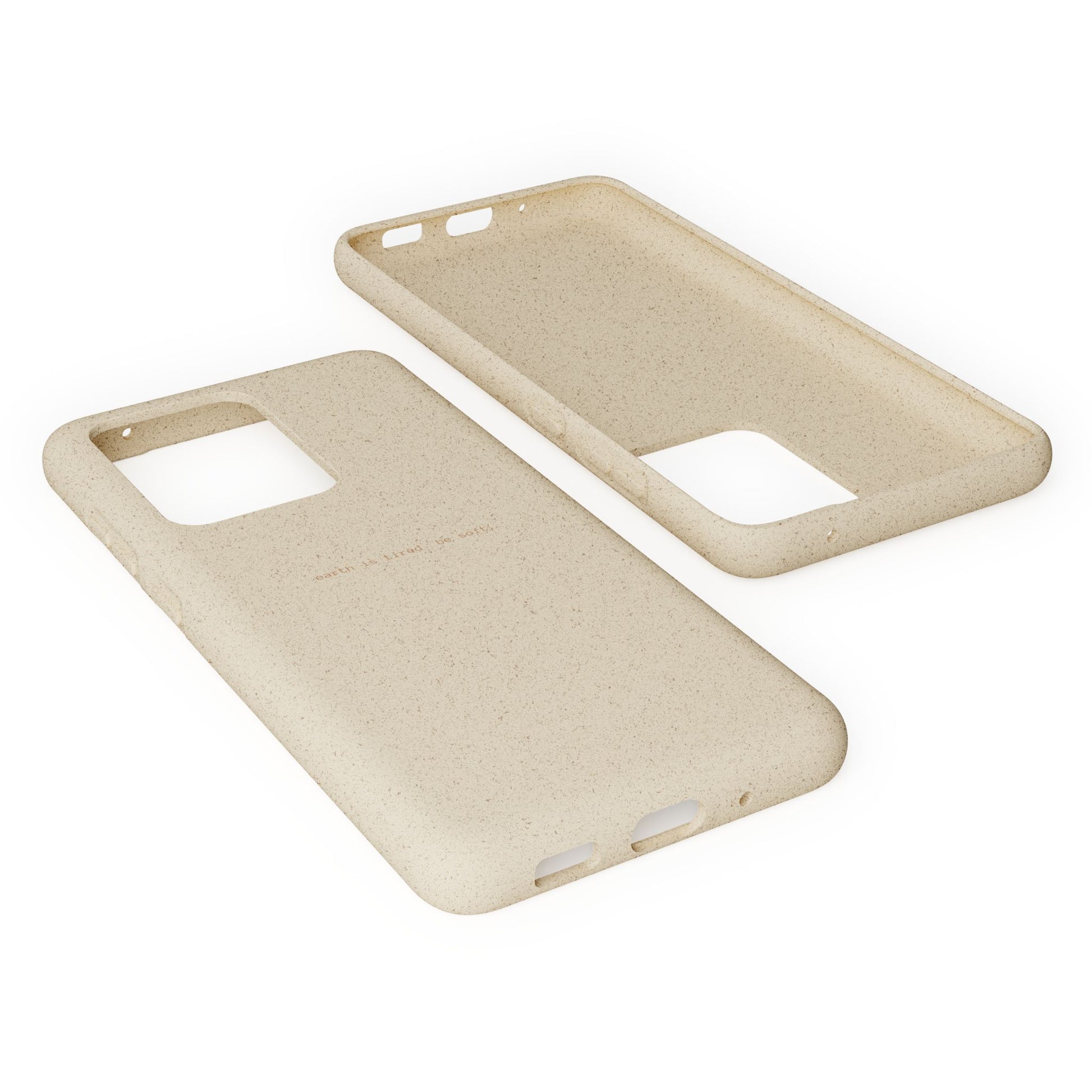 Biodegradable Phone Case – "Earth Is Tired. Be Soft." Eco-Friendly, Minimalist Case The Kindred Bone