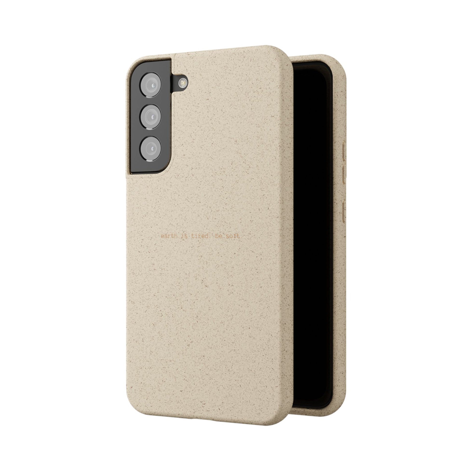 Biodegradable Phone Case – "Earth Is Tired. Be Soft." Eco-Friendly, Minimalist Case The Kindred Bone