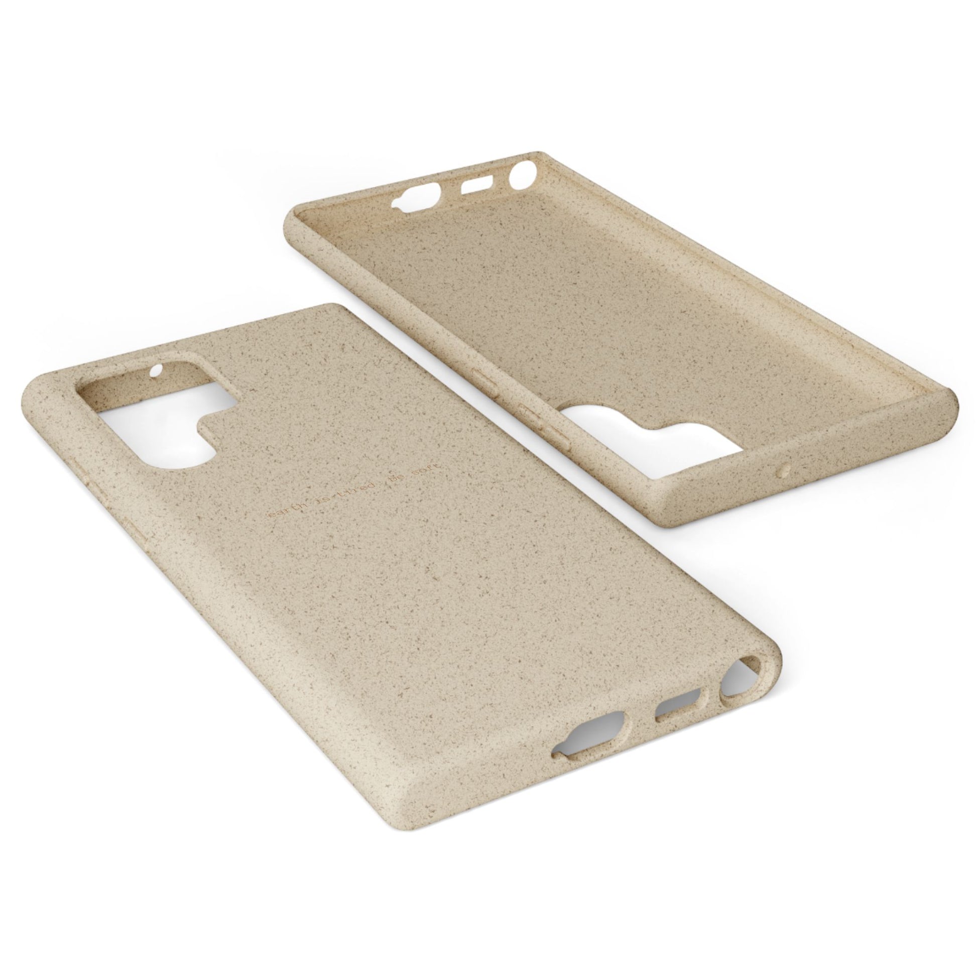 Biodegradable Phone Case – "Earth Is Tired. Be Soft." Eco-Friendly, Minimalist Case The Kindred Bone