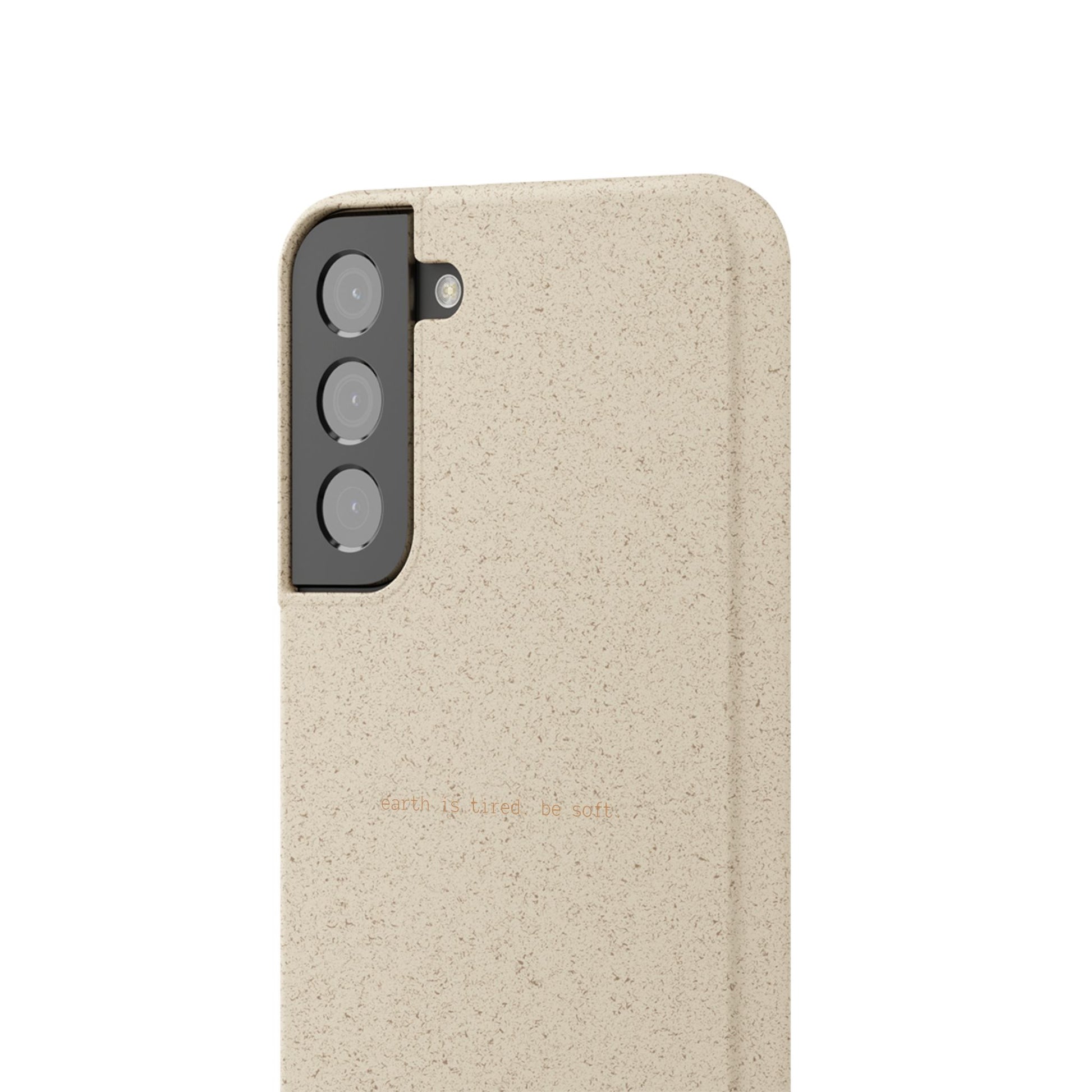 Biodegradable Phone Case – "Earth Is Tired. Be Soft." Eco-Friendly, Minimalist Case The Kindred Bone
