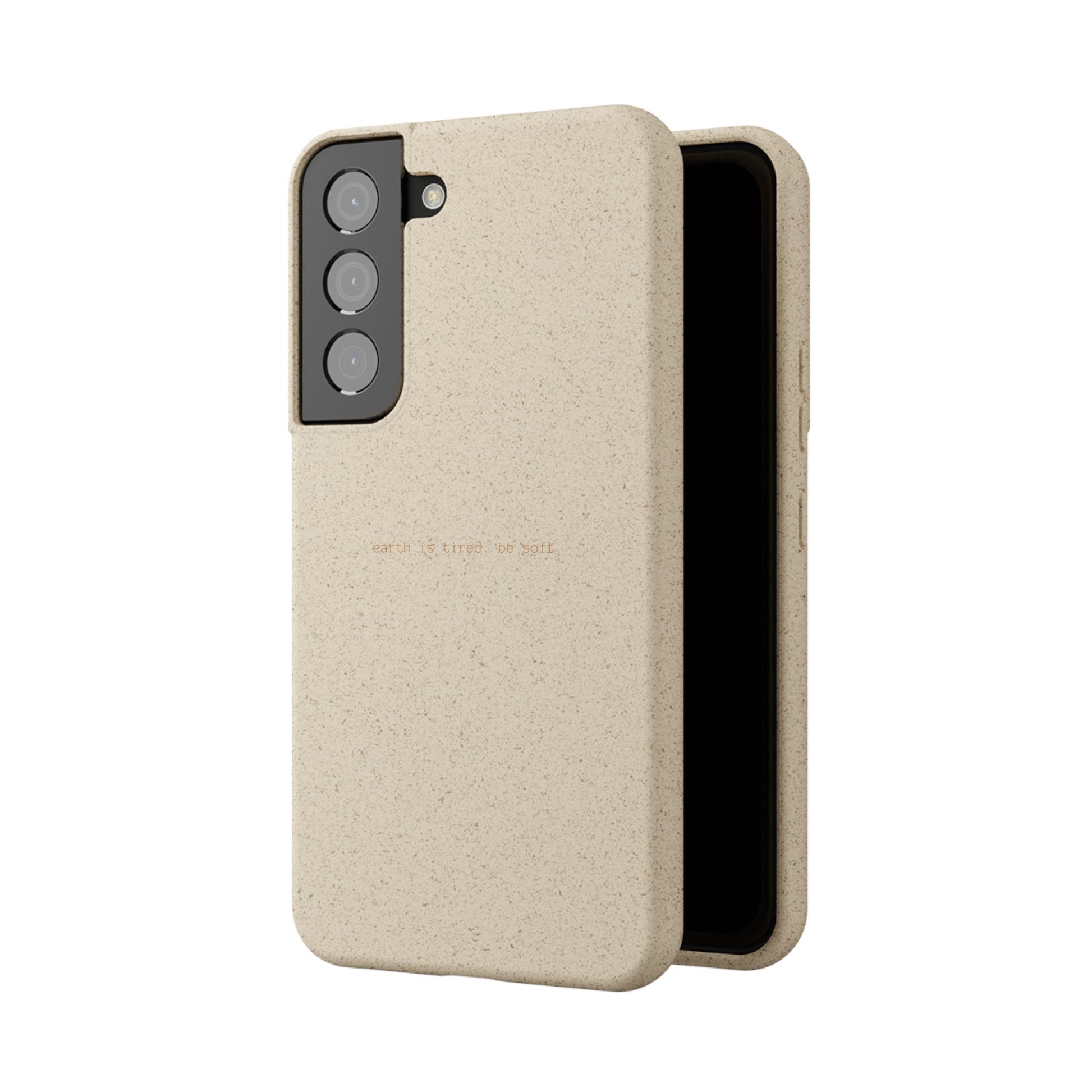 Biodegradable Phone Case – "Earth Is Tired. Be Soft." Eco-Friendly, Minimalist Case The Kindred Bone
