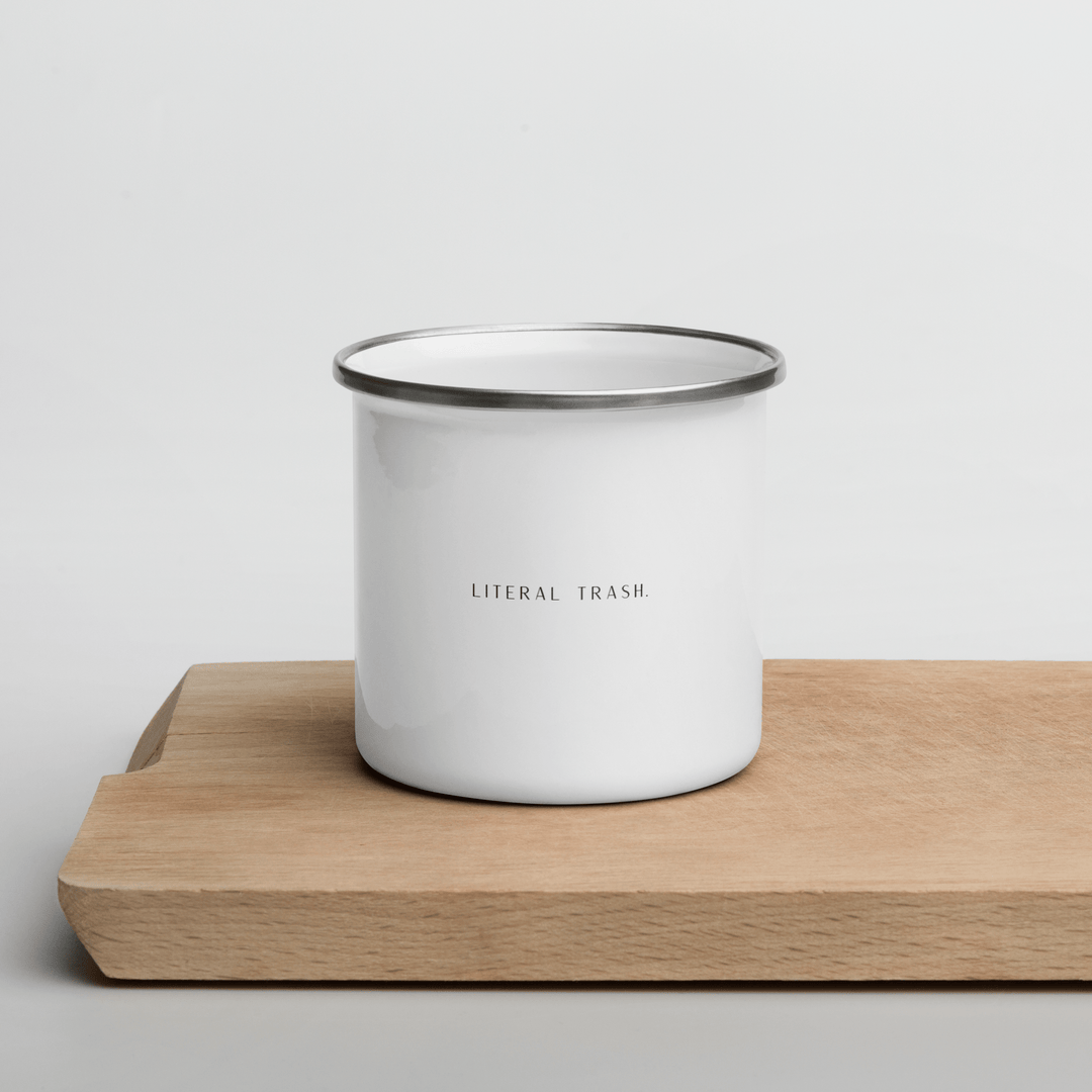 KINDRED BONE | LITERAL TRASH ENAMEL COFFEE MUG The Kindred Bone